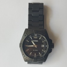 Orologio da uomo Fossil Watch Men 46mm Black Dial Date AM-4234 Stainless Steel