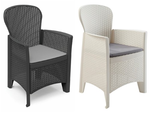Poltrona effetto rattan con