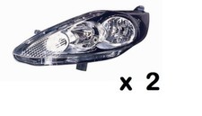 COPPIA FARI FANALI PROIETTORI FORD FIESTA dal 2008 AL 2013 dx e sx H7/H1 P/NERA