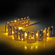 Picchetto Neve Legno Luce LED