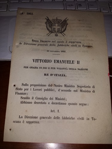 Regio decreto 1862 - decreto,