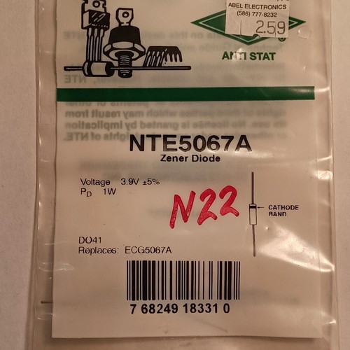 Nte5067a diodo zener - nte5067a,