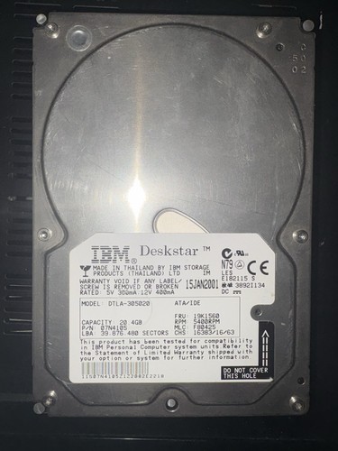 Ibm deskstar dtla 305020 - deskstar, hard