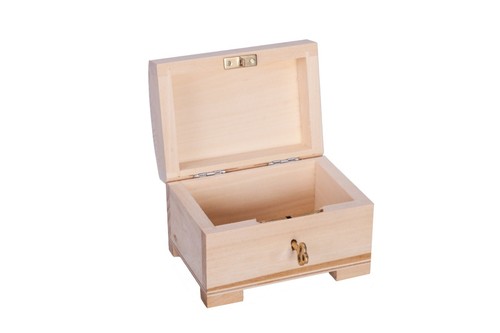 Scatola legno con chiave - con,
