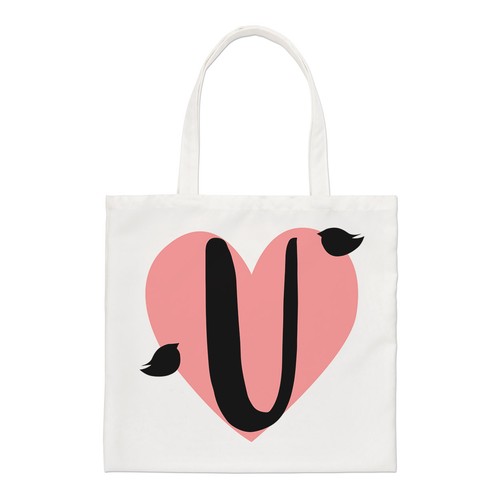 Lettera cuore alfabeto - u,