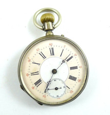 DA REVISIONARE spare parts ANTICO OROLOGIO DA TASCA XIX BORNAND REMONTOIR CYLIND