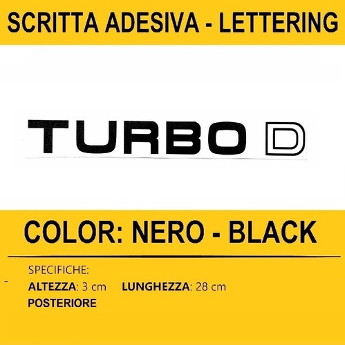Scritta adesiva turbo - turbo, d
