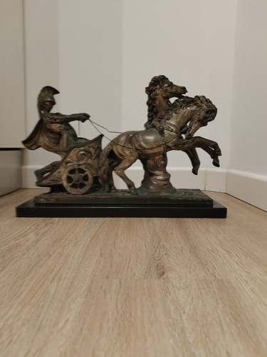 Scultura biga romana resina - in,