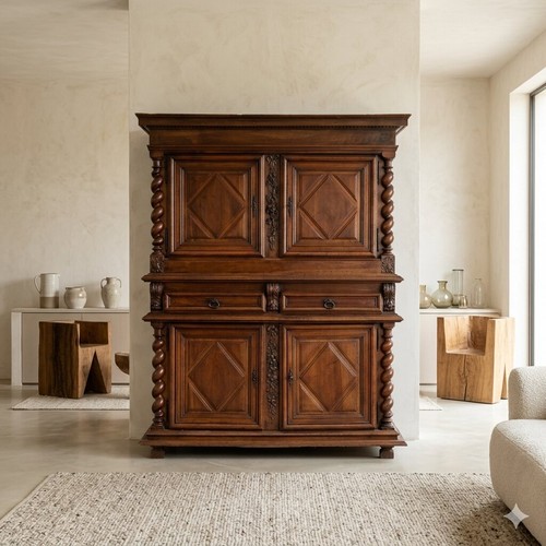 Credenza antica doppio corpo - doppio,