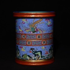 Vaso pennello fiori porcellana