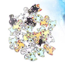  50 Pcs Bottoni Legno Di