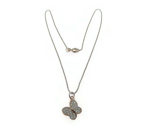 Catenina charm farfalla - catenina,