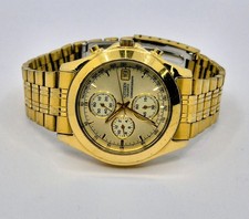 Cronografo Vintage Uomo Citizen Quarzo Tachimetro Data Quadrante Champagne