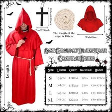 BITOYO Costume da Monaco Sacerdote, Costume da Prete e da Frate Medievale