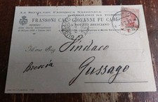 CARTOLINA D'EPOCA BRESCIA PROVINCIA ROVATO BRESCIANO FABBRICA OROLOGI FRASSONI 