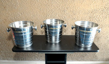 * TRIS DI SECCHIELLI IN ACCIAIO  x GHIACCIO " CARPENE ' MALVOLTI "  