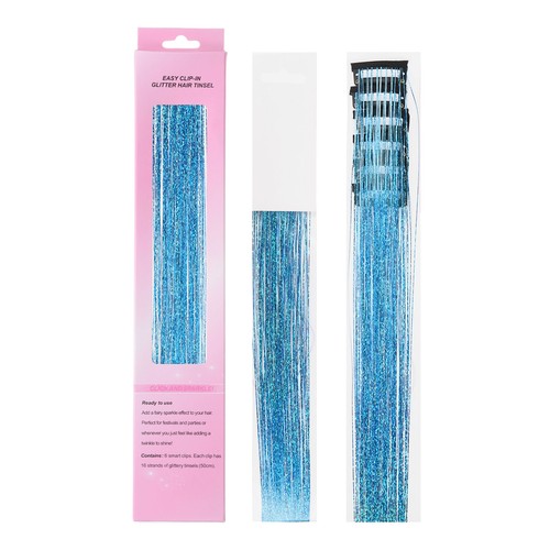 6pcs clip hair tinsel - clip, kit