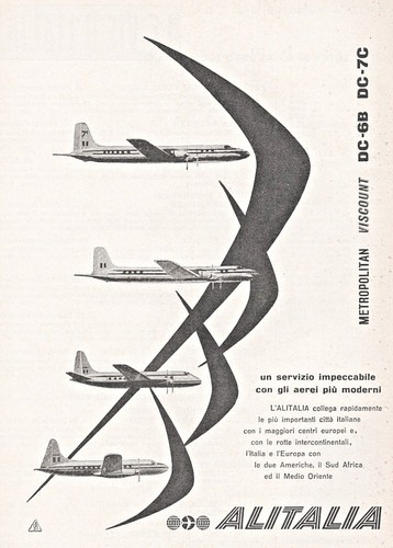 Pubblicita 1958 alitalia - 1958,