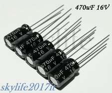 5 pz Condensatori elettrolitici 470uF 16V 105° - 5 pezzi condensatore