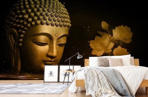 Statua buddha lotus - statua, 3d
