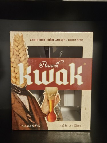Pauwel kwak beer glass - pauwel, with