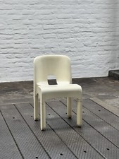 Sedia da pranzo Joe Colombo Kartell universale in plastica (1x) design anni 70 bianca