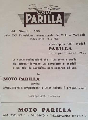 Moto parilla advert - parilla, -advert