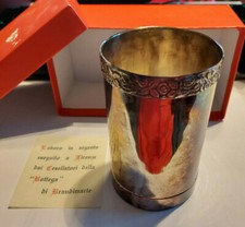 Bicchiere coppa argento artigianale made Bottega Brandimarte Firenze Italy