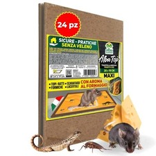 Albatop Trappola Topi Insetti Super Adesiva, Tavolette Colla Non Tossiche x 24pz