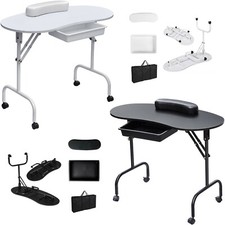Tavolo Unghie Manicure Pieghevole Portatile Salone di Bellezza Tecnico Mobile Scrivania Lavoro