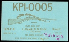 CB Radio Card "R.V.F.D./J-Hawk