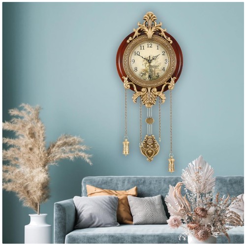 Vintage swing pendulum clock - clock,