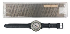 Orologio da Polso Swatch AquaChrono Black Rudder SBB100 1993 + Custodia