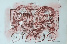 Quadro due amiche 1981 - quadro,