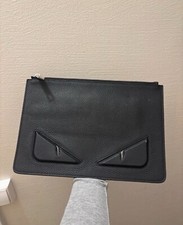 Borsa Fendi Roma Borsetta Tote Poshette Pelle Monster Nera