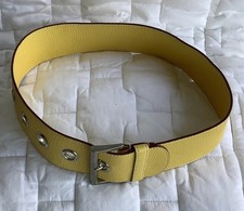 Auth. PRADA Yellow Wide