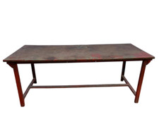 Originale tavolo in acciaio da officina industrial chic design inizi del XX s...