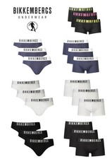 Slip Boxer BIKKEMBERGS Intimo uomo Mutande Tri-Pack Elastico a vista Logo cotone