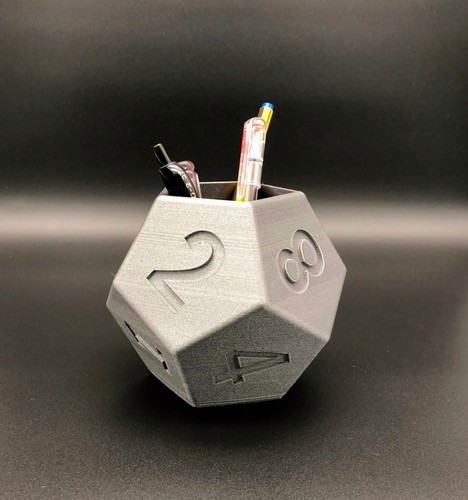 Portapenne dodecaedro d12 - portapenne, d&d