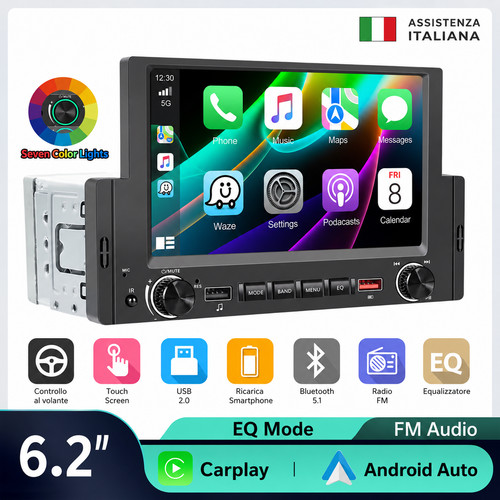 Autoradio din touch - din, 6.2”
