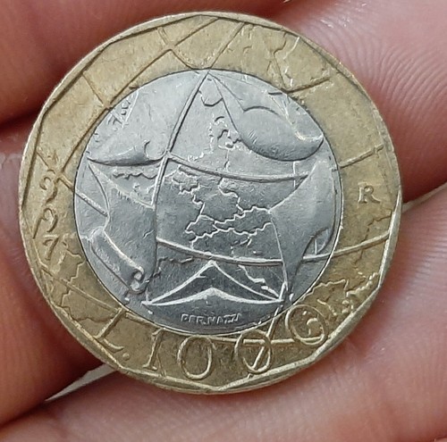 Moneta 1000 lire del 1997 - moneta,