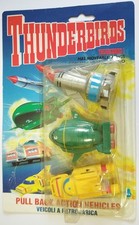 Thunderbirds Matchbox Pull Back Set Veicoli Retrocarica Thunderbird 1 2 4