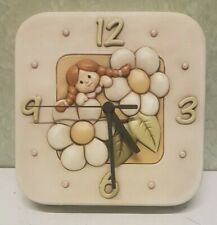 OROLOGIO PENDOLO BIMBA FINE PORCELLANA EGAN Artigianali DECORATI A MANO 21X21X4