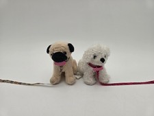 Peluche cane cucciolo mini animali piccoli Our Generation bianco maltese e marrone carlino
