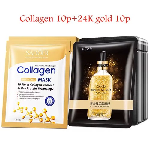 Maschera viso oro 24k - pz,