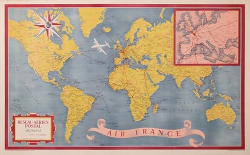 Air france planisphere rete - air,