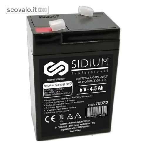 Batteria piombo 4 5ah - 6v, 4.5ah