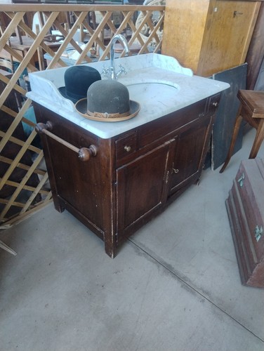 Credenza antica con lavello - credenza,