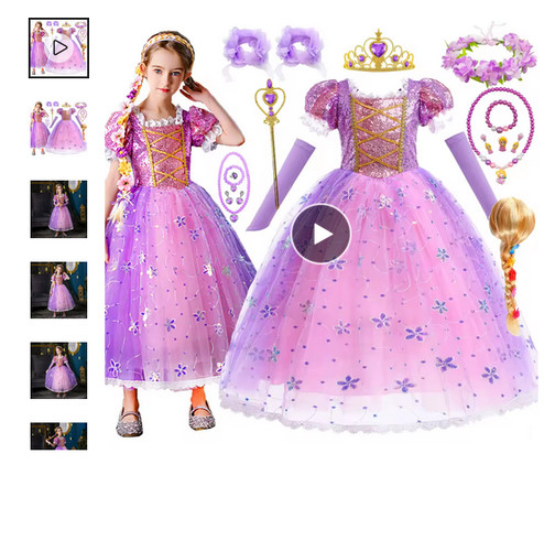 Vestito raperonzolo bambina - vestito,