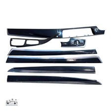 BMW SERIE 5 F10 F11 2011 Fascia Trims Pianoforte Nero con Argento 9192934 Set Completo